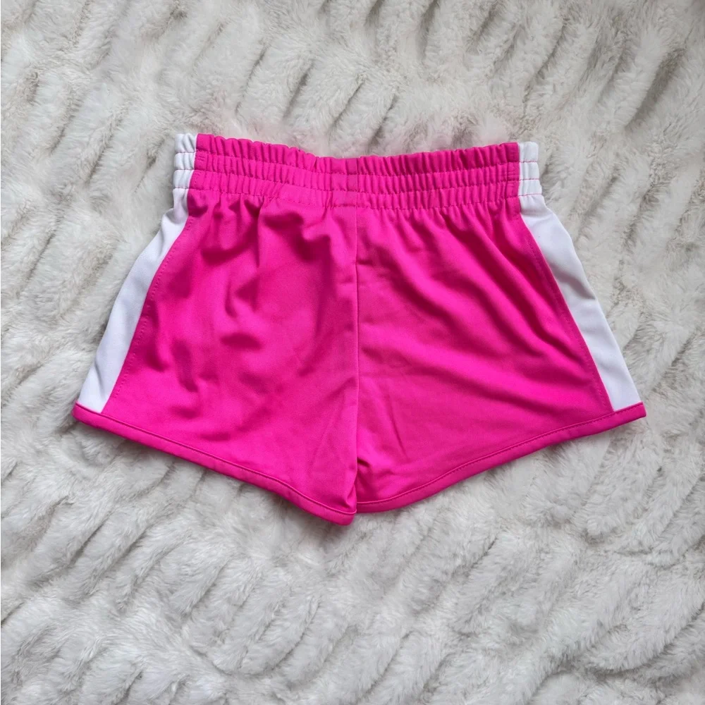 Puma Girls Pink and White Athletic Shorts with Elastic Waistband, Size 6 - Picture 3 of 6